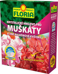 AGRO FLORIA Krystalické  hnojivo pro muškáty a jiné balkónové květiny 350g 