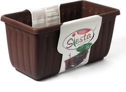 PLASTIA Samozavlažovací truhlík  SIESTA LUX 40 cm - čokoláda