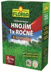AGRO FLORIA trávníkové hnojivo HNOJÍM 1X ROČNĚ 2,5kg
